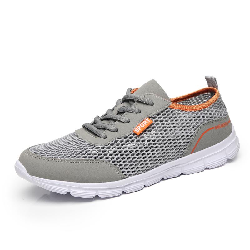 Plus Size Men s Summer Mesh Casual Sports Shoes 39 серый