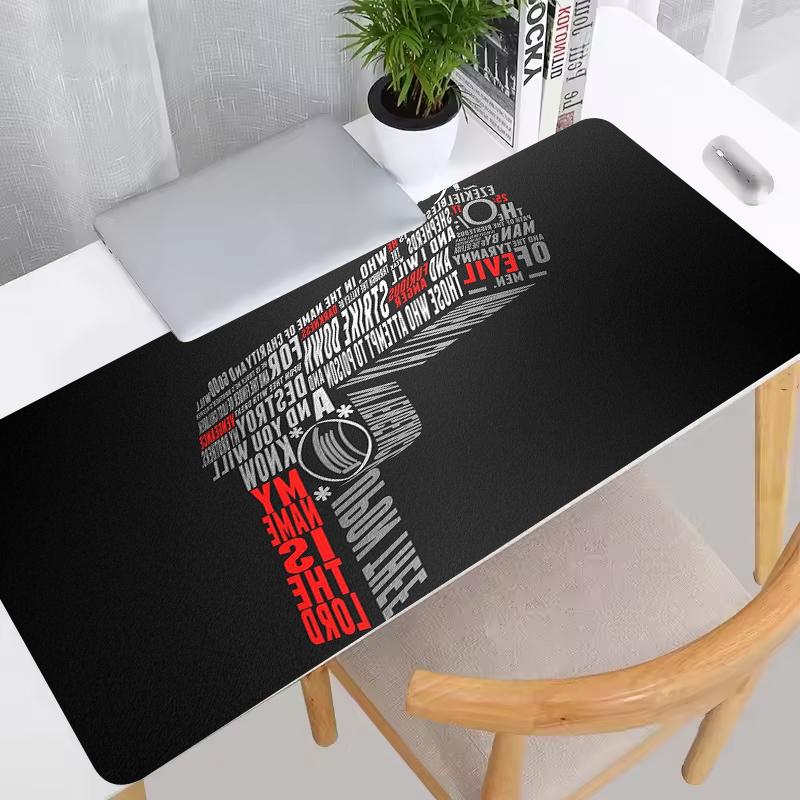 Tappetino Mouse Grande per Pistola Fucile Revolver Design Gaming di Precisione Base in Gomma Antiscivolo da Scrivania 80x40 Superficie Lavabile Tappetino per Ufficio