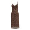 Popular spring new European and American temperament sexy polka dot V-neck lace suspender backless dress