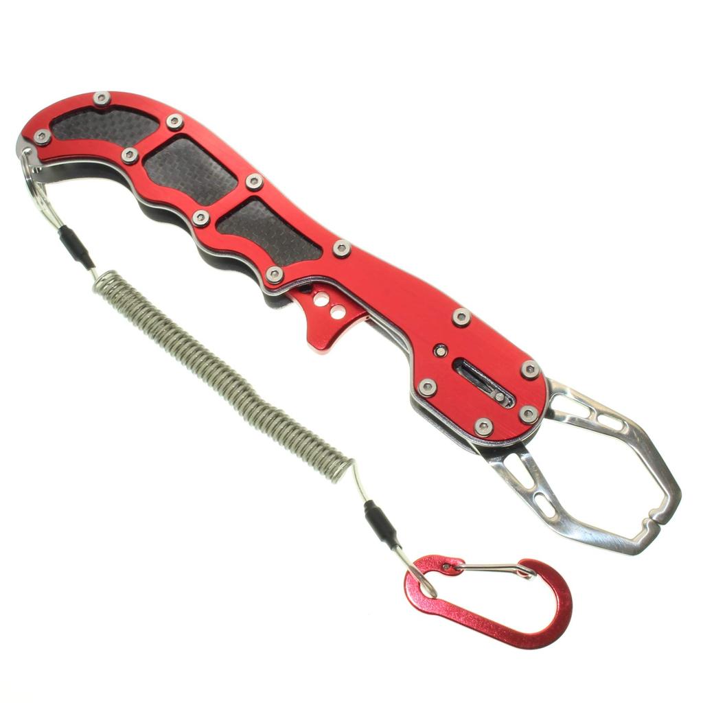 1091 Fish Carbon Fiber Fish Grip (Iregui) Grip, Pistol-Shaped (Red)