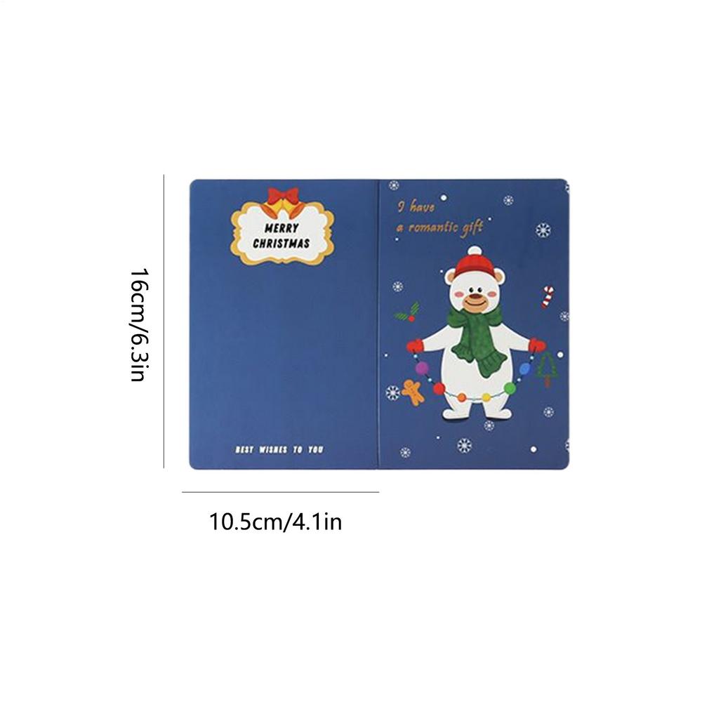 Cute Santa Claus Greeting Card 3D Pop Up Cards Xmas Party Gift Card creative three-dimensional New Year Party Decorations