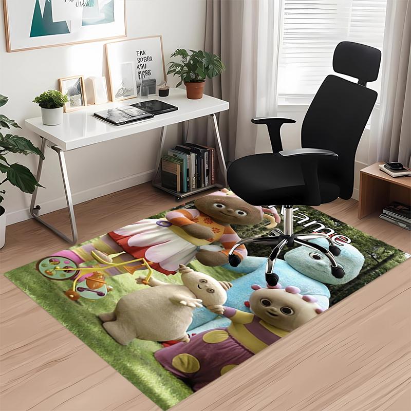 Tappeto Stampato In the Night Garden con Nome Personalizzato, per Sedia da Ufficio Soggiorno Camera da Letto Cucina Decorazioni Regali.