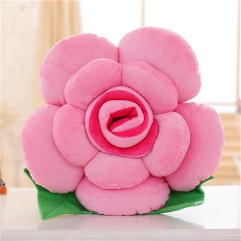 Simulated Rose Shaped Pillow Large Car Interior Cushion New Sofa  Flower Cushion  Home Decor