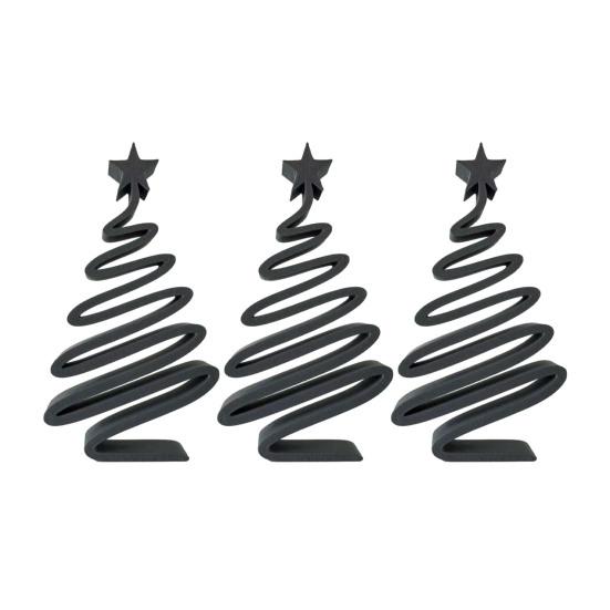 Christmas Tree Ornaments 3D Printed Spiral Christmas Tree Figurine Hoiliday Tabletop Decoration for Winter Mantel Shelf