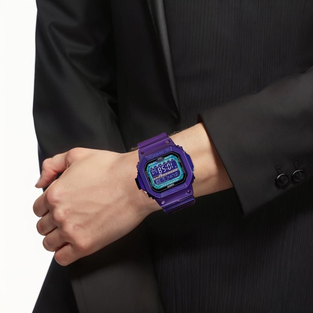 Casio G SHOCK Quartz Movement Resin Strap Watch Men's Watches Purple Watch Dial GLS-5600KL-6