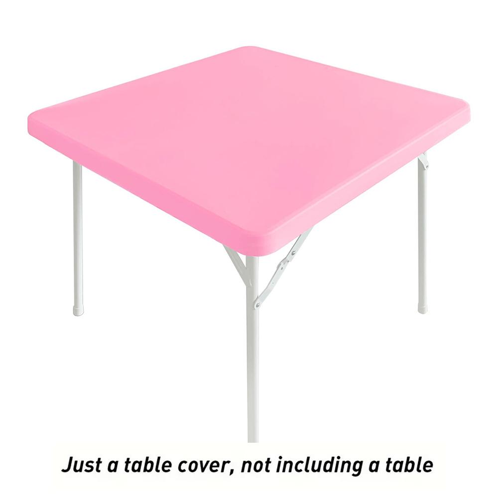 Square Fitted Table Cover Elastic Tablecloth Stretch Spandex Tables Top Cover Table Topper Cap for Dining Kitchen Home Party