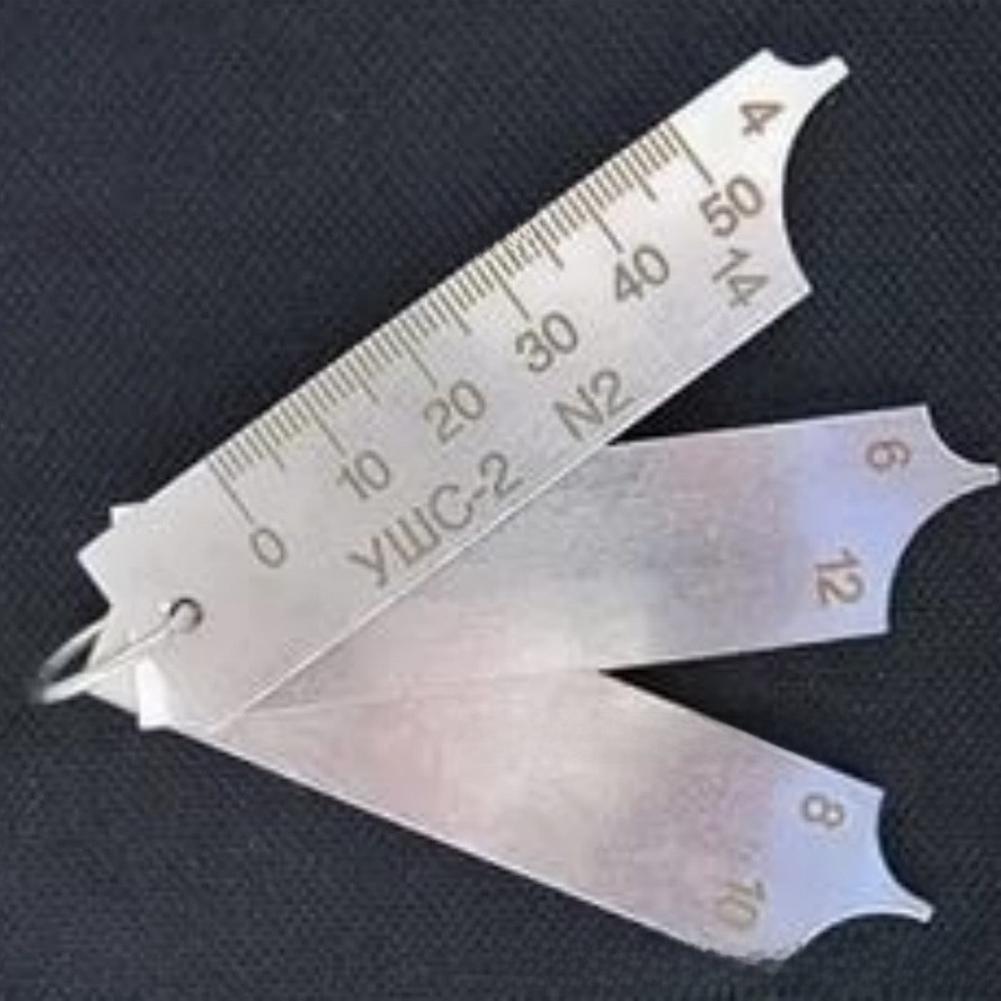 Stainless Steel Weld Gauge 3pcs Metric 0-50mm Angle Welding Template For Convex Fillet Inspection Metalworking Test Tool
