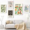 Abstrakt blomstermarknad Vintage Akvarell Väggkonst Canvasmålning Nordiska affischer och tryck Väggbilder för vardagsrumsinredning