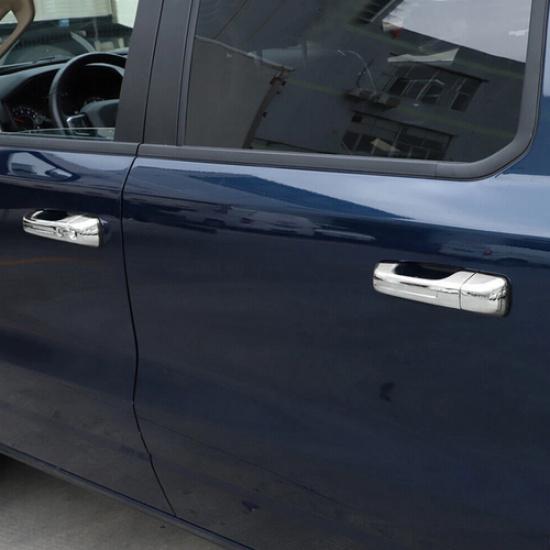 For Dodge Ram 1500 -2025 ABS Chrome Look Smart Door Handle Cover Trim Set 8P