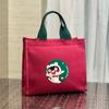 Cute Bear Canvas Lunch Tote - Large Capacity Bento Bag for Students & Moms