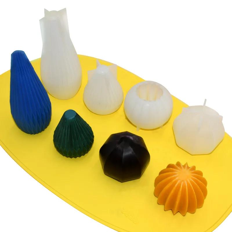 Umělecká forma na svíčku Domácí dekorace Gumová forma DIY Forma na uměleckou svíčku Růžový květ Aromaterapeutická sádrová forma Forma na mýdlo