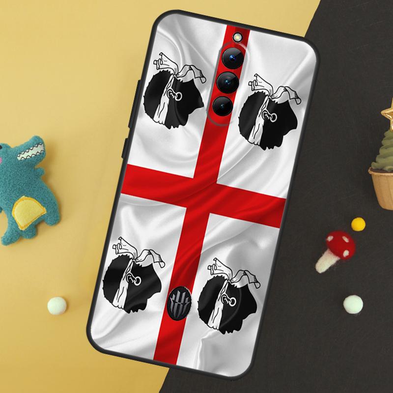 Flagge von Sardinien Hülle Für ZTE Nubia Red Magic 8 8S 9 Pro Plus RedMagic 6 7 Pro 6S 7S Pro 5S 6R 5G Rückseite
