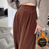Women's Chenille High-Waisted Wide-Leg Corduroy Pants - Fleece-Lined for Spring, Autumn, and Winter 2025.