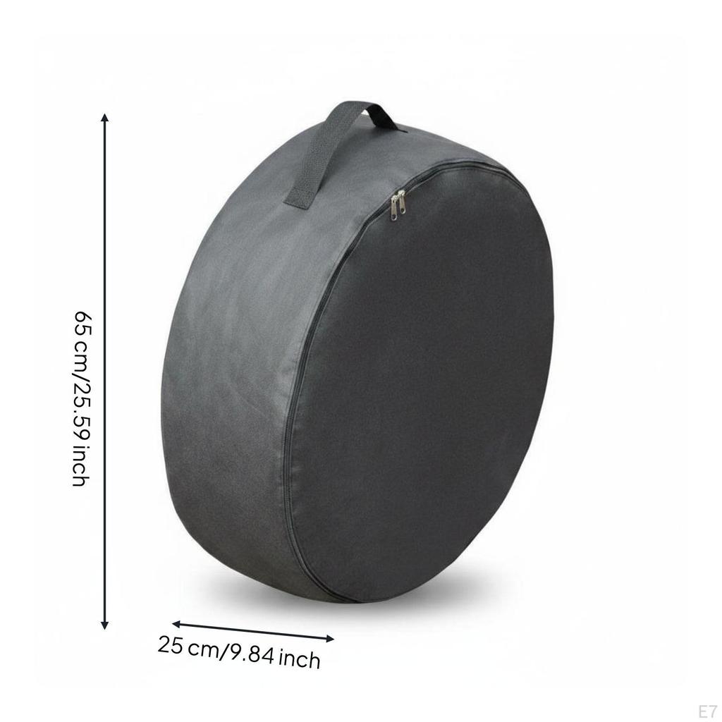 4 Pieces Car Tire Storage Bag Dustproof Spare Cover Waterproof Wheel for Garage,