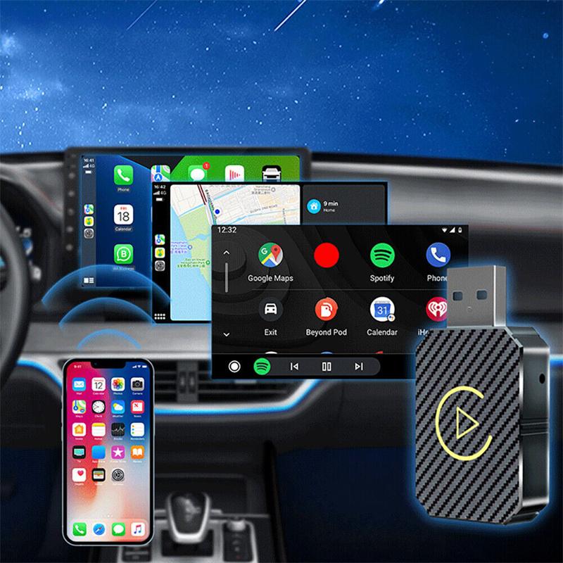 Smart Wireless Carplay Android Auto Adapter Carplay Ai Box Plug&Play Wireless Dongle For Wired Carplay/Andriod Auto Cars