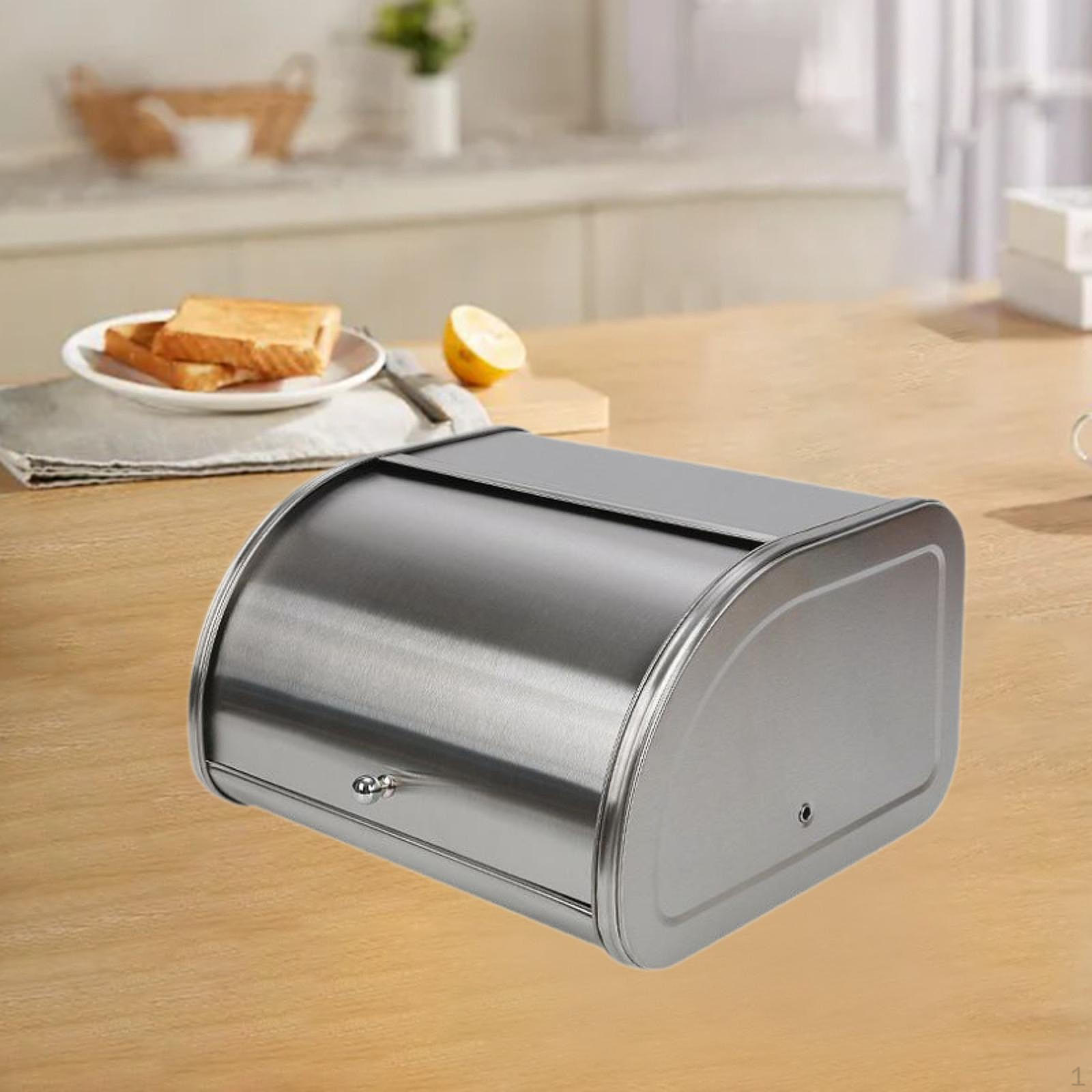 

,Держатель,Многоцелевой контейнер для хлеба с крышкой-ролл-топ для пекарни, кафе, кухонного стола Frosted