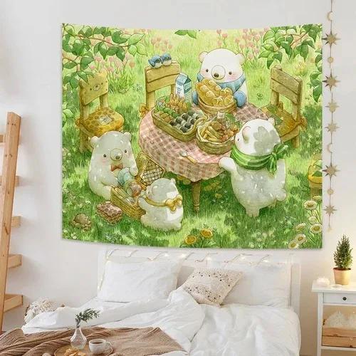 Fresh Field Spring Outing Style Decorative Tapestry Bedroom Living Room Tapestry Home Wall Decoration Tapestry