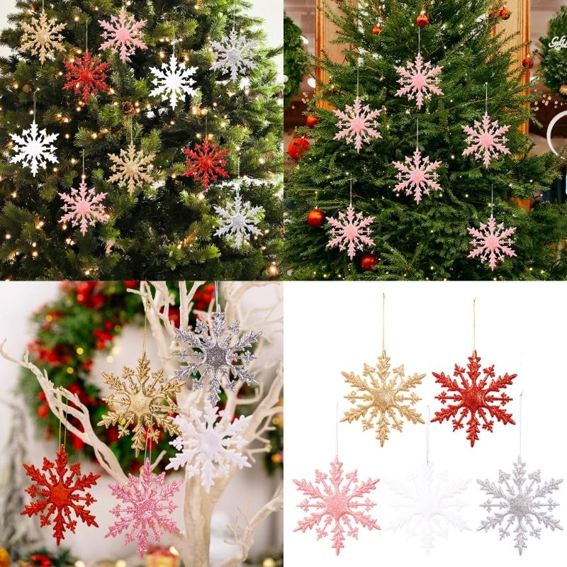 6PCS Celebratory Suspended Decorations Impermeable Strong PVC Substance Holiday Telecommute Christmas Tree Deck