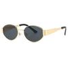Luxury Metal Brand Sunglasses for Men and Women Unisex Designer Fashion Sun Glasses Oval Unisex Stylish Eyewear Shades
