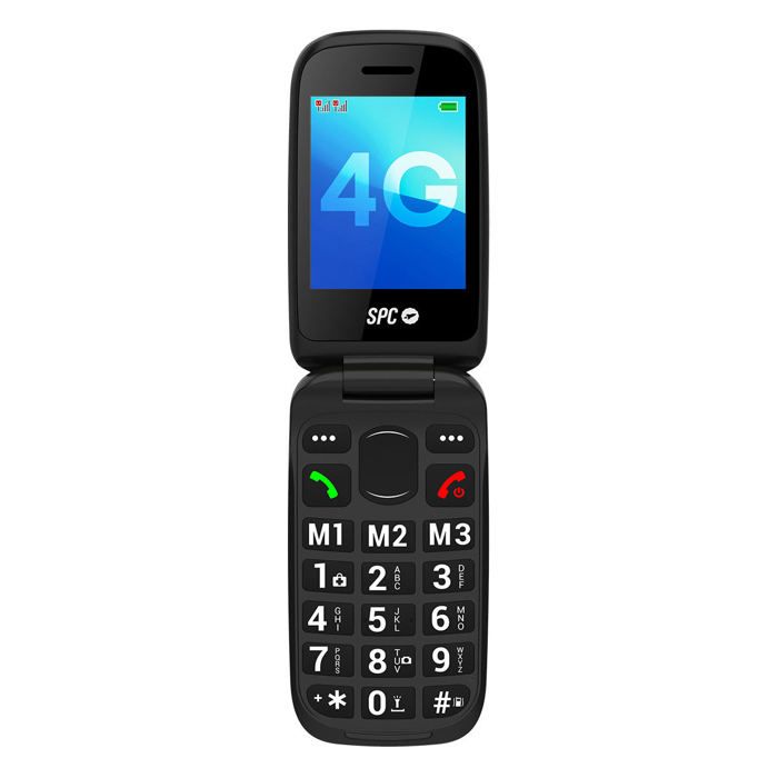 SPC HARMONY 2 - Téléphone Portable Pour Personnes Âgées Avec Touches XL, 4G, Bouton SOS Et Vol. 104dB, Noir