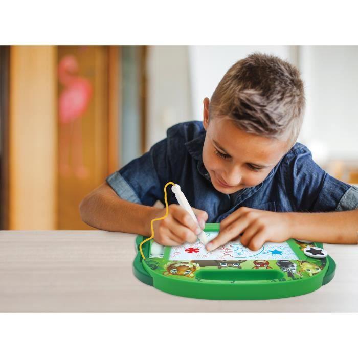 Ardoise Magique Animaux Format A5 Avec Accessoires Magnétiques Pour Dessiner En Couleurs - LEXIBOOK