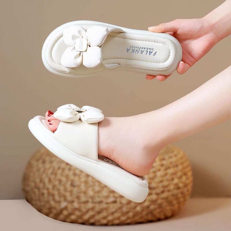 Blomst tykksålede sommerslippers dame nye sklisikre myksålede damesko