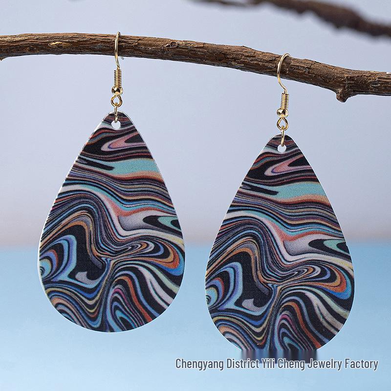 Niedliche geometrische Tropfenohrringe für Damen: Trendige Retro-Mode mit europäischem & amerikanischem Stil