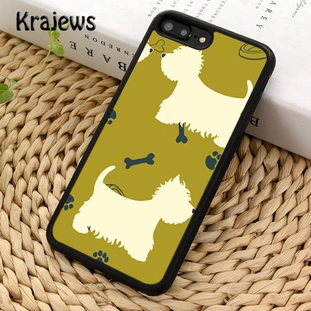 Krajews Cute Animals Westie Dog Soft Phone Case Cover For iPhone 14 6s 7 8 Plus XR XS 11 12 13 Pro Max Samsung S21 S22ultra Plus