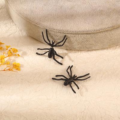 Halloween Svarta Spindeltappar Örhängen Är av Samma Stil för Accessoarer, Unisex Örhängen