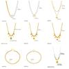 Creative Vintage Ethnic Pearl Heart Diamond Flower Eight-Pointed Star Pendant Necklace