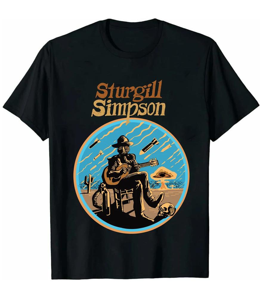 Sturgill Simpson Star Heavy Cotton Full Size Unisex Black Shirt Unisex T-Shirt S