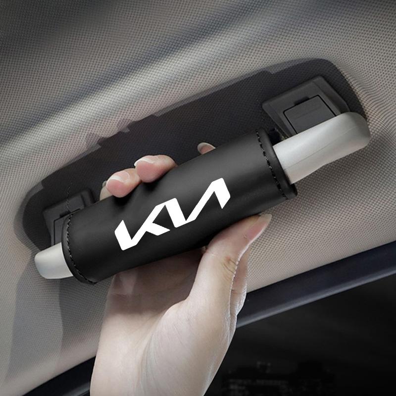 Leather Car Roof Armrest Pull Cover Handle Gloves Protector For KIA RIO 3 K2 Sportege Picanto Optima K4 Soul Ceed Sorento Forte