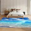 Turquoise Ocean Area Rugs Non-Slip Washable Carpet for Living Room Bedroom & Coastal Patio Durable Floor Mat & Rug Home Alfombra