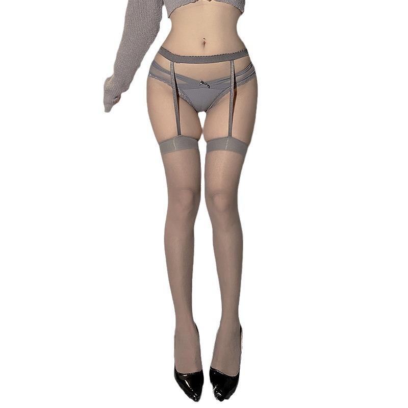 Sex Stockings Sexy Suspender Integrated Socks Pure Desire Splicing Spice Girls Stockings Nightclub Dancing Red Edge Black Silk Stockings