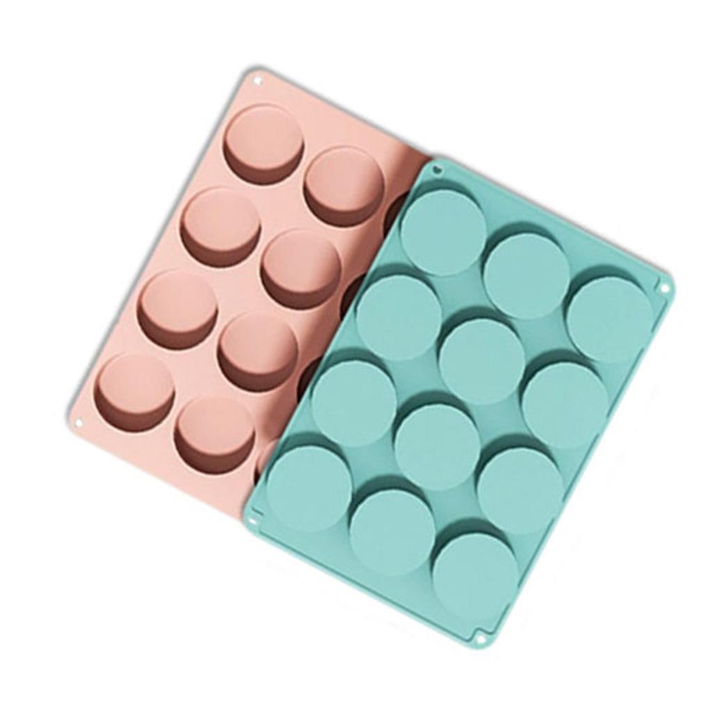 2PCS Round Silicone Mold Multiple Cavity Making Baking Mold for Cake Chocolate Candle Crafts