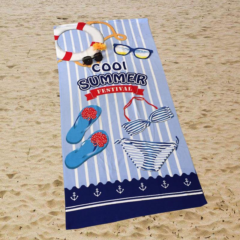 

Absorbent Quick-Drying Beach Towel for Travel And Sports Portable Adult Swimming Mat Sweat Towel W40*H60(CM)
