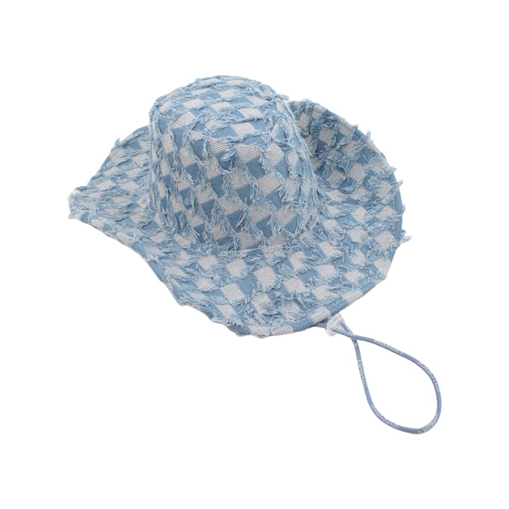 Distressed Sun Hat with Wide Brims Antique Western Theme Hat For Summer Outdoor Beach Travel Men Women Unisex Headwear