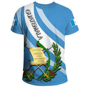 T-shirt Grafica a Maniche Corte a Tema Guatemala, Maglietta Casual Trendy