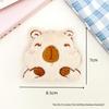 Cute Shy Capybara Plush Keychain: Cartoon Hamburger Design for DIY Clothing, Shoes, and Hat Accessories