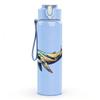 1PC Jumping Dolphin Sea Animal Silhouette Print 750ml Color Plastic Sports Water Bottle Leakproof Flip Straw Lid Suitable for Sports Office Home Use