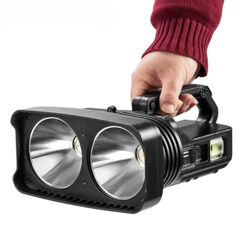 36W High-Power Strong Lumens Searchlight Type-C Rechargeable LED Spot Light 10 Modes Super Bright Outdoor Waterproof Dual Light Source P50 Flashlight