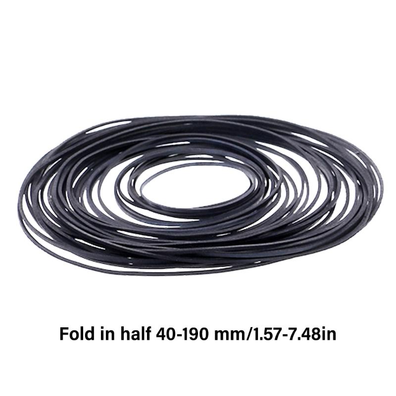 50/100PCS Assorted Size Rubber Drive Belts 0.7mm 1mm Tape Machine Belt for Recorders Mixed
