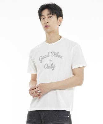 MINIMALCODE Good Vibe Only T-Shirt White