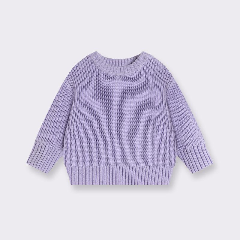 0-7 ans Pull d'hiver pour bébé Enfant en bas âge Enfant Garçon Fille Vêtements Manches longues Haut Basique Pull en maille Tricots Uni Pull pour bébé