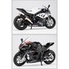1/12 Scale BMW HP4 Motorcycle Model Car Toy Alloy Diecast Light Music Shock Absorption Motor Miniature Models Kids Birthday Gifts