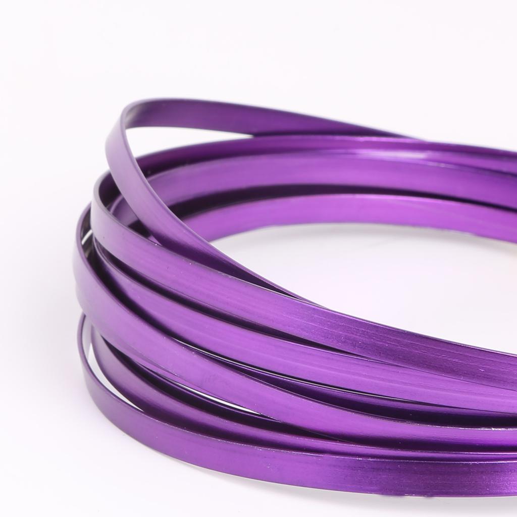 3 metrai / siunta 5 mm x 1 mm plokščia aliuminio viela, skirta „pasidaryk pats“ papuošalų radiniams, amatų kūrimo siūlai