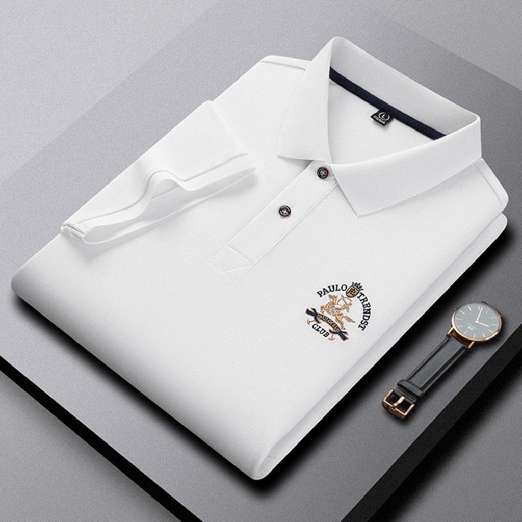 STORN Designer Brand Short Sleeve Polo Shirt Summer Best-selling Pony Letter Embroidered Solid Color Business Casual Men Lapel T-shirt