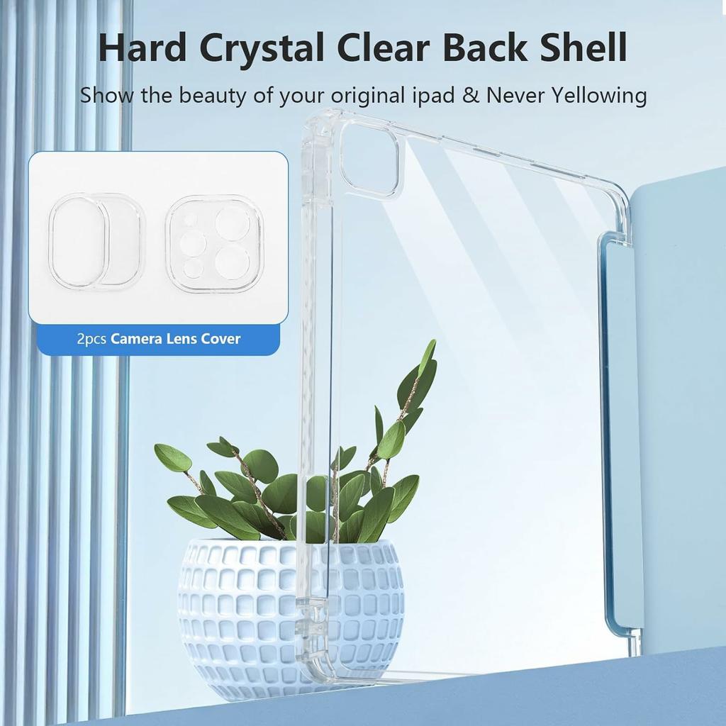 Surfplattefodral med sidofack för penna för iPad Air (2022)/(2020) Flipskydd i akryl+TPU+PU-läder