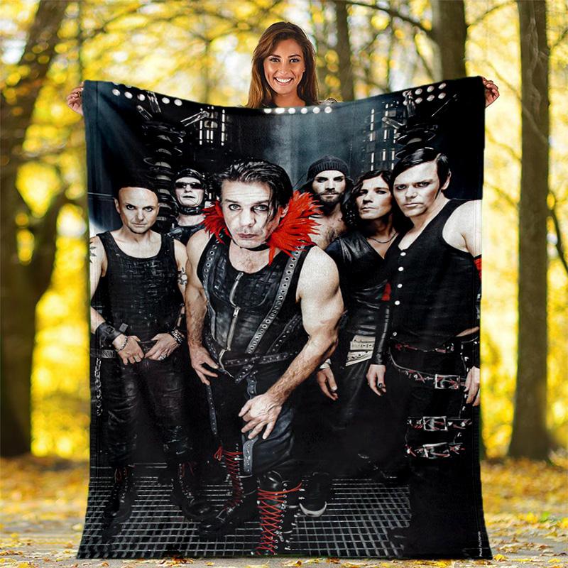 Till Lindemann, lead singer of the German heavy metal rock band Rammstein, blanket for warmth, home decoration for siesta, flannel blanket Y5