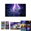 Night Game Fort Home Decorative Painting Posters Stickers Art Gift